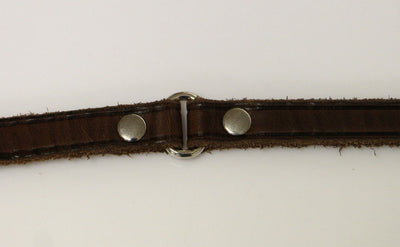 Brown Leather Logo Belt
