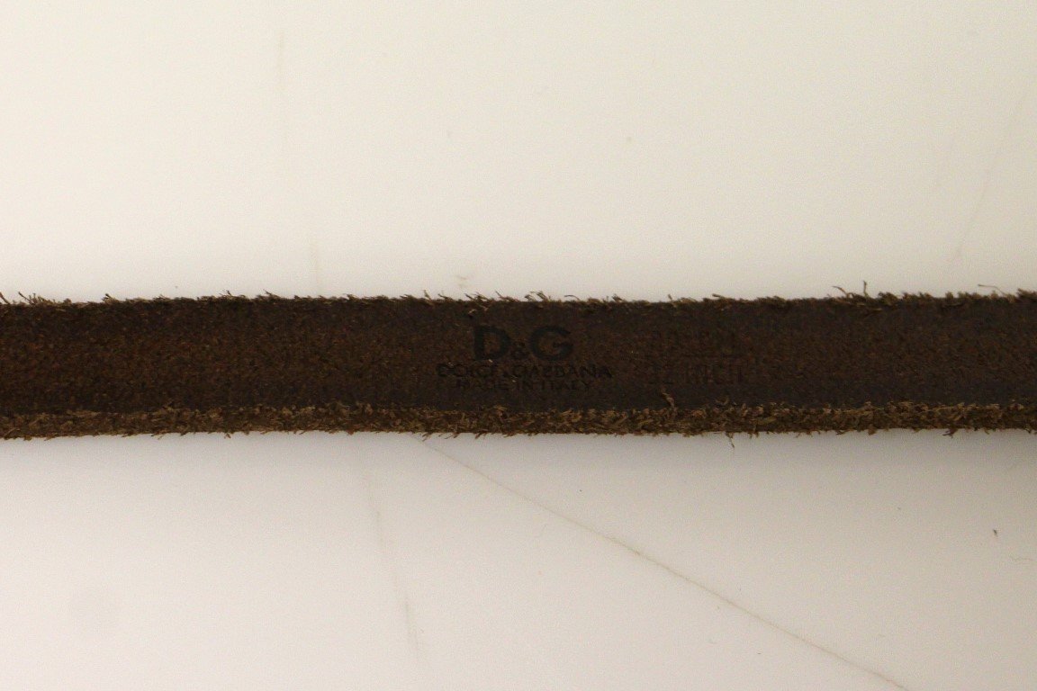 Brown Leather Logo Belt
