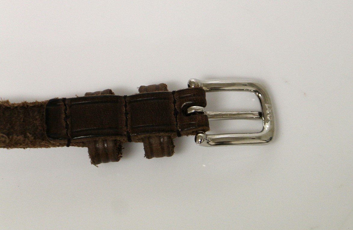 Brown Leather Logo Belt