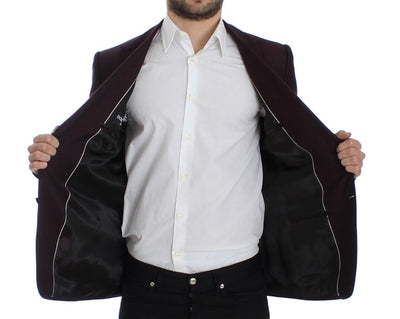 Bordeaux wool slim fit blazer