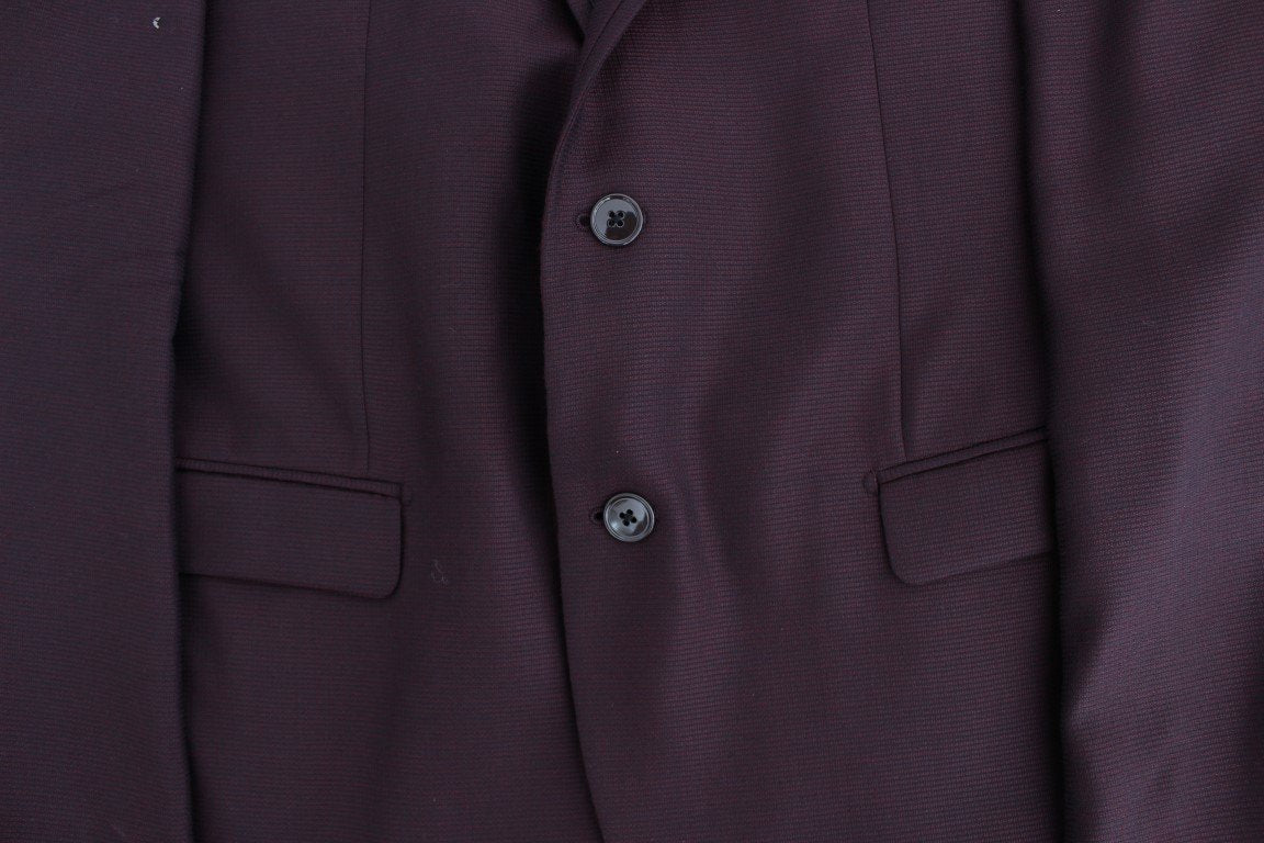 Bordeaux wool slim fit blazer