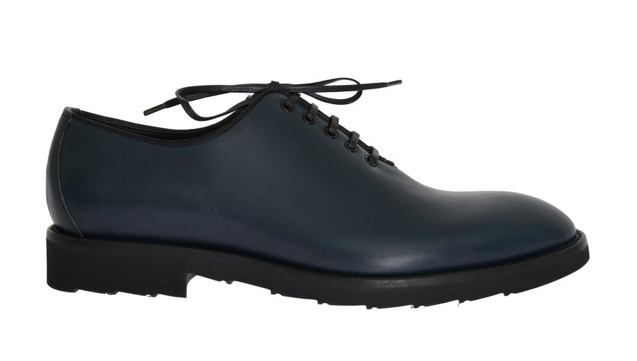 Blue Leather Formal Laceup Shoes