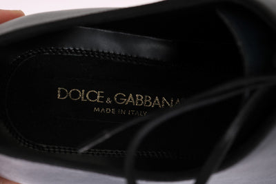 Blue Leather Formal Laceup Shoes
