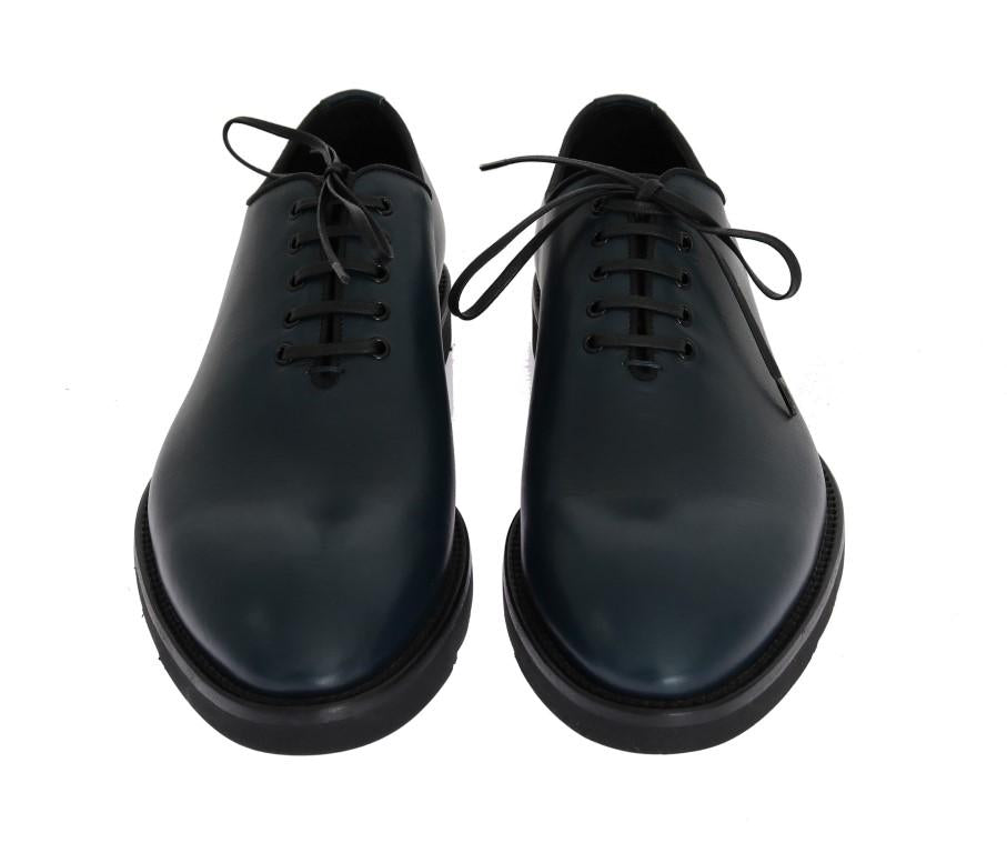 Blue Leather Formal Laceup Shoes