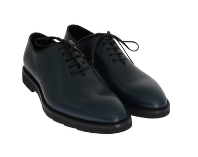 Blue Leather Formal Laceup Shoes