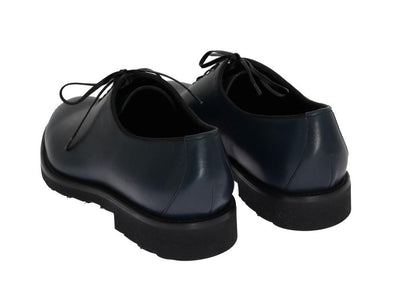 Blue Leather Formal Laceup Shoes