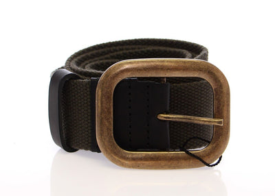 Green Fabric Logo Belt