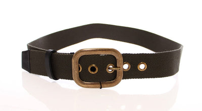Green Fabric Logo Belt
