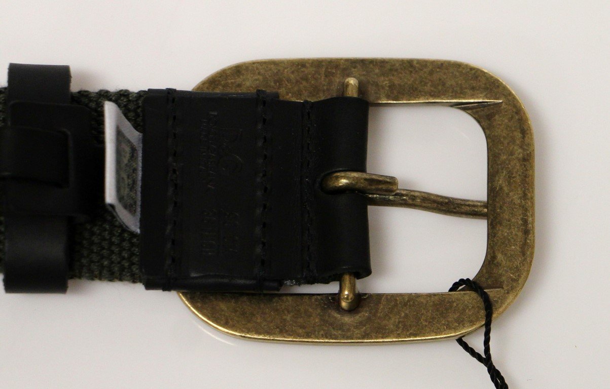Green Fabric Logo Belt