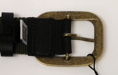 Green Fabric Logo Belt