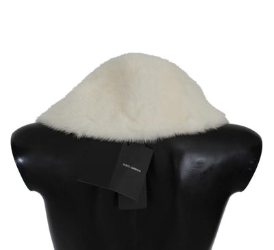 White Mink Fur Shoulder Collar Scarf
