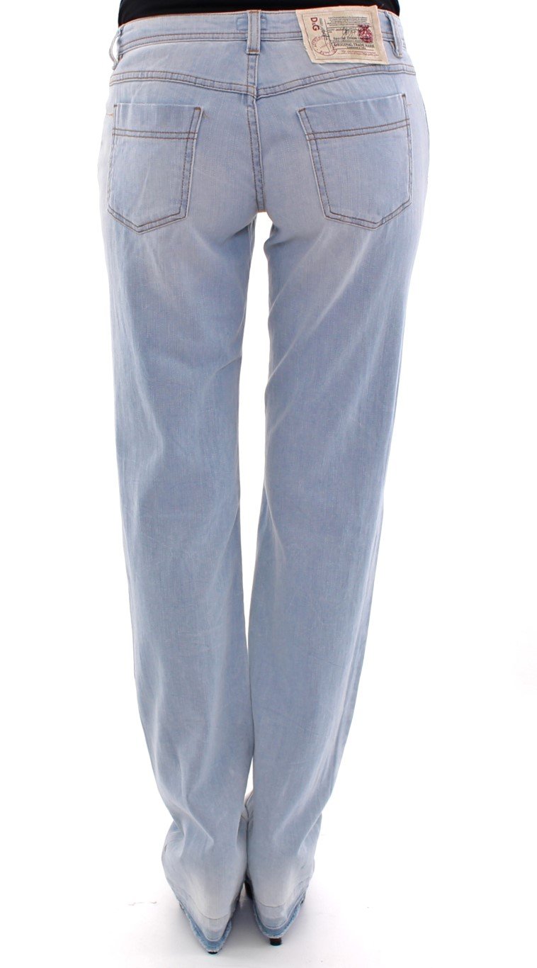 Blue CUTE Cotton Regular Fit Jeans Pants