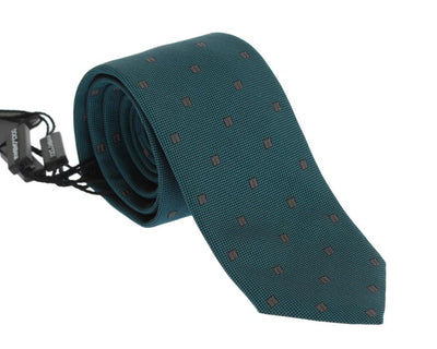 Blue Polka Dot Silk Skinny Tie