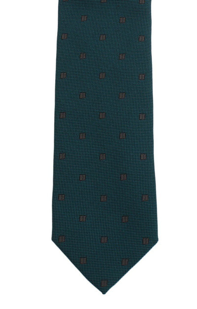 Blue Polka Dot Silk Skinny Tie