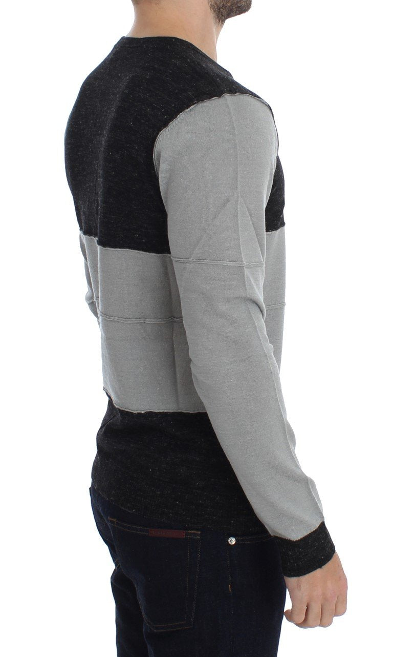 Gray Crewneck Wool Sweater