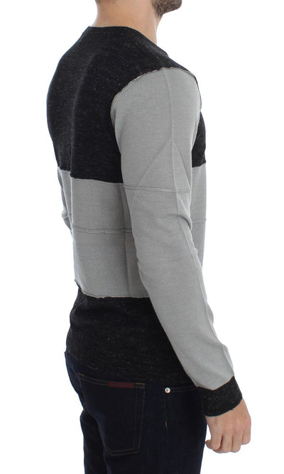 Gray Crewneck Wool Sweater