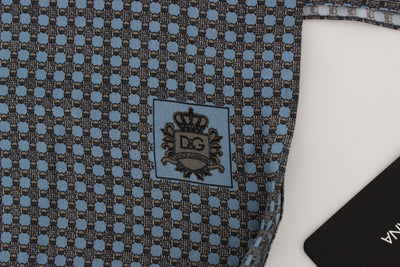 Blue Silk Baroque Pattern Scarf