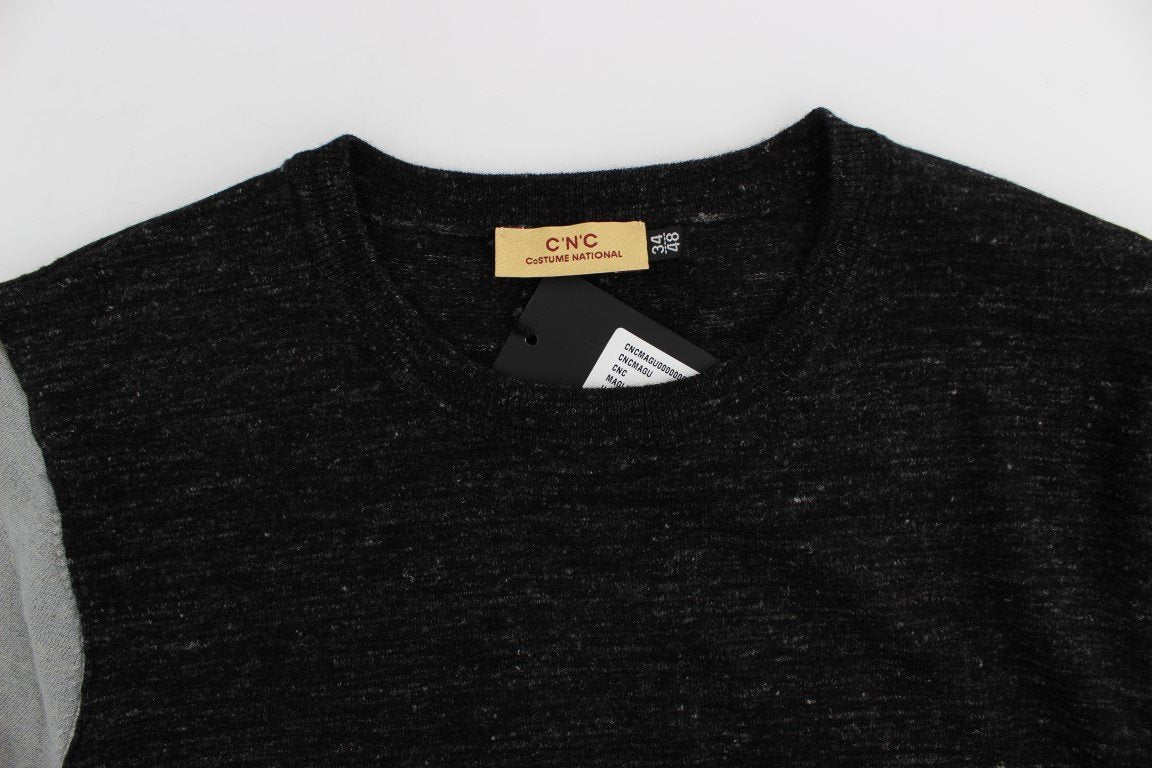 Gray Crewneck Wool Sweater