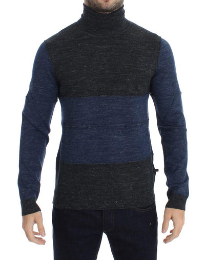 Gray Blue Turtleneck Sweater