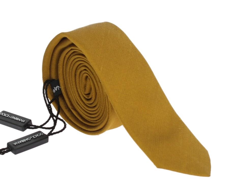 Yellow Silk Skinny Tie