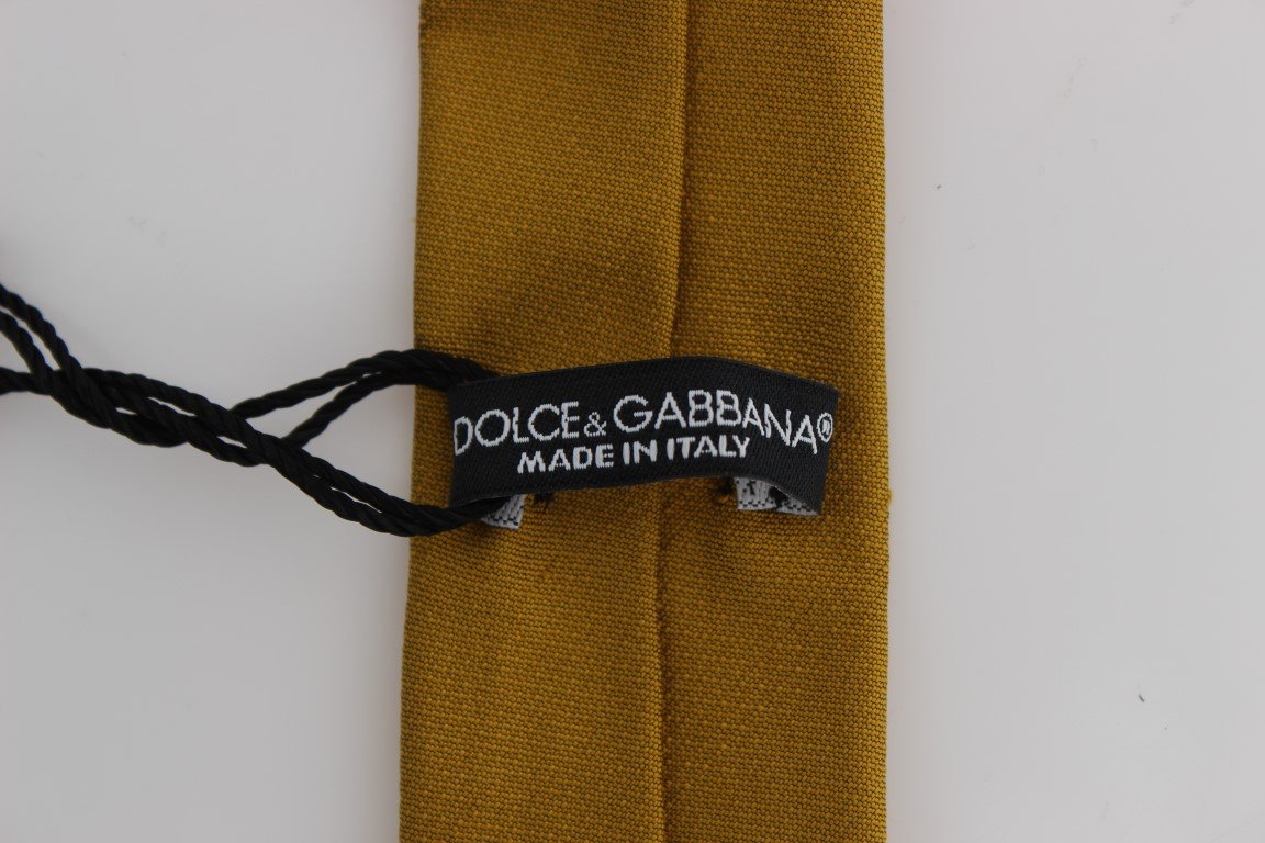 Yellow Silk Skinny Tie