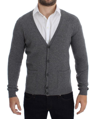 Gray Wool Cashmere Cardigan