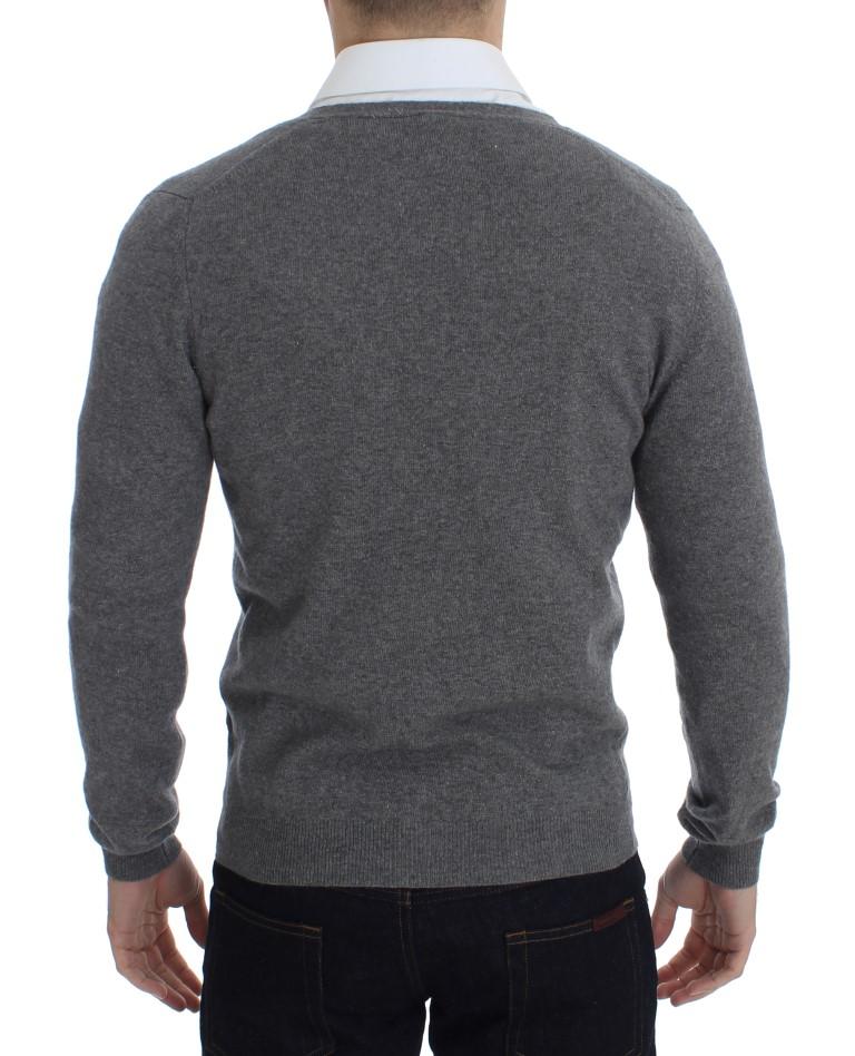 Gray Wool Cashmere Cardigan