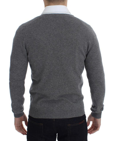 Gray Wool Cashmere Cardigan
