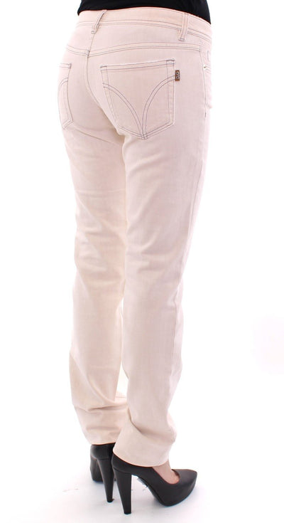 Beige CUTE Cotton Regular Fit Jeans Pants