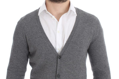 Gray Wool Cashmere Cardigan