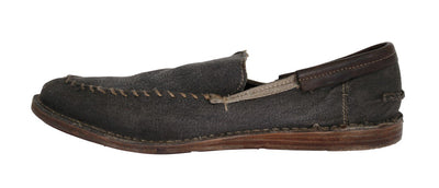 Gray Denim Cotton Loafers