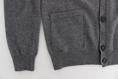 Gray Wool Cashmere Cardigan