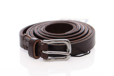 Brown Leather Logo Belt