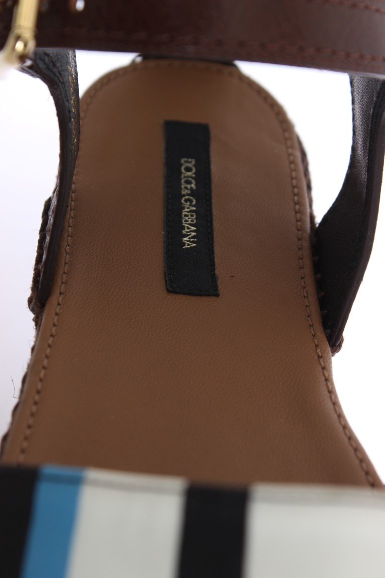 Blue Striped Espadrilles Sandals