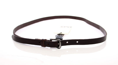 Brown Leather Logo Belt
