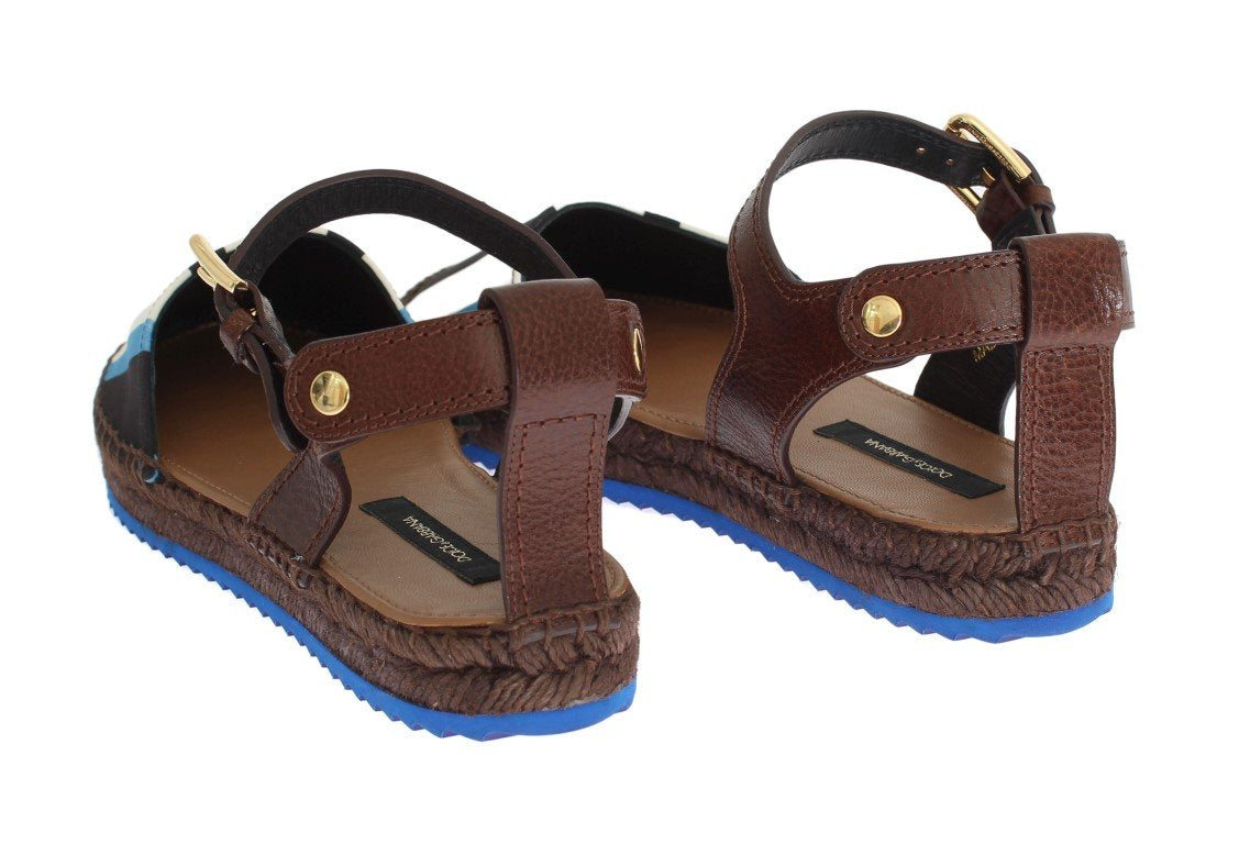 Blue Striped Espadrilles Sandals