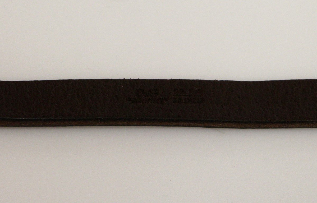 Brown Leather Logo Belt