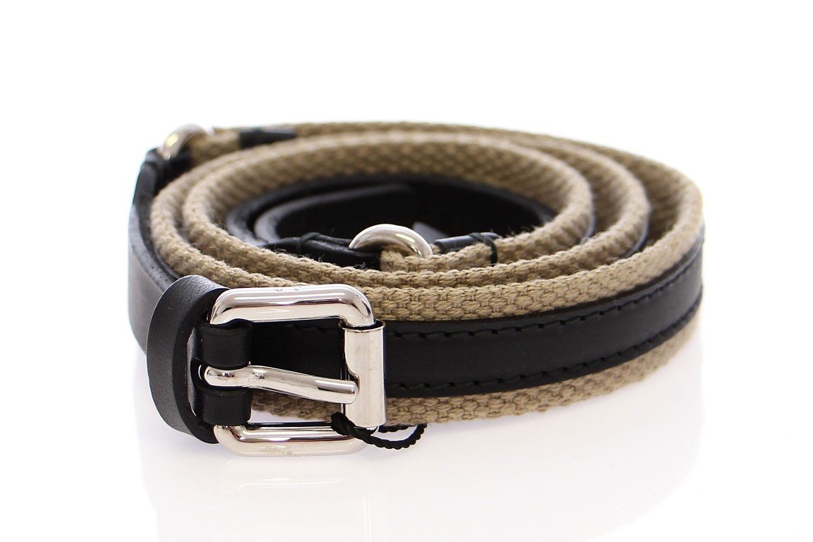 Black Leather Logo Belt
