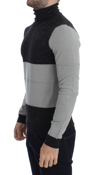 Gray Wool Turtleneck Sweater