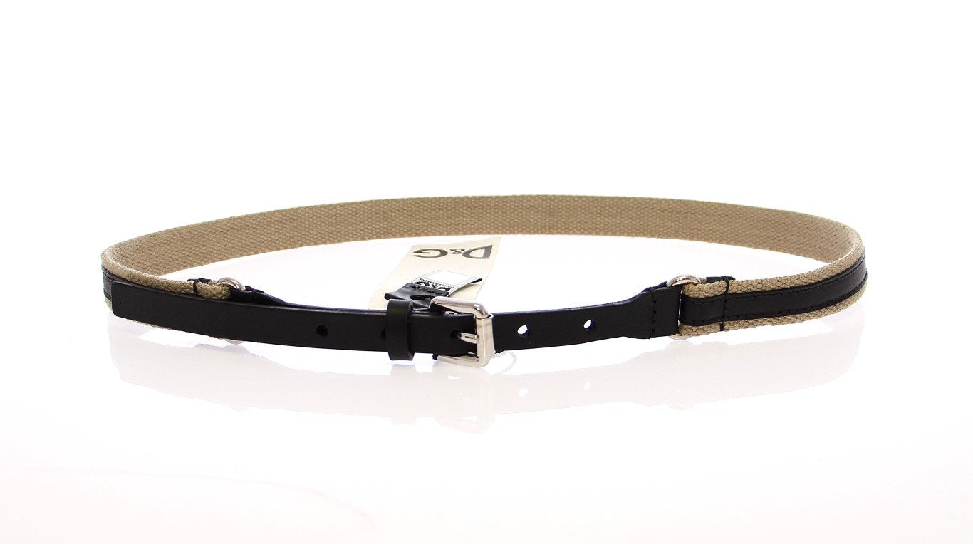 Black Leather Logo Belt