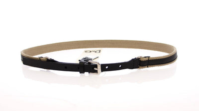 Black Leather Logo Belt