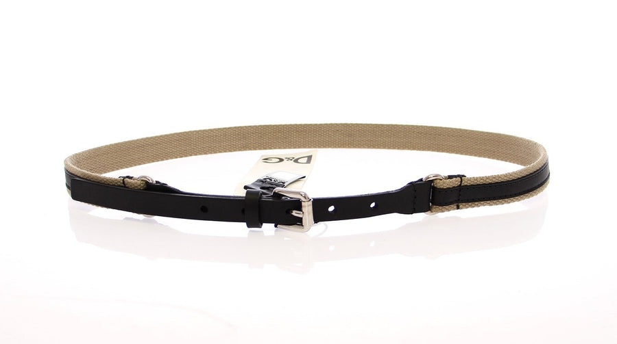 Black Leather Logo Belt