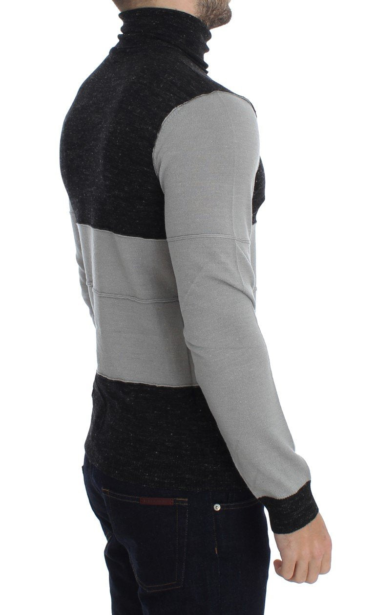 Gray Wool Turtleneck Sweater