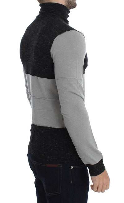 Gray Wool Turtleneck Sweater