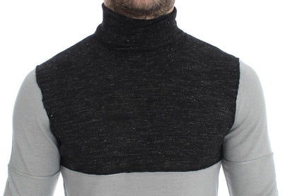 Gray Wool Turtleneck Sweater