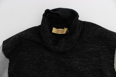 Gray Wool Turtleneck Sweater