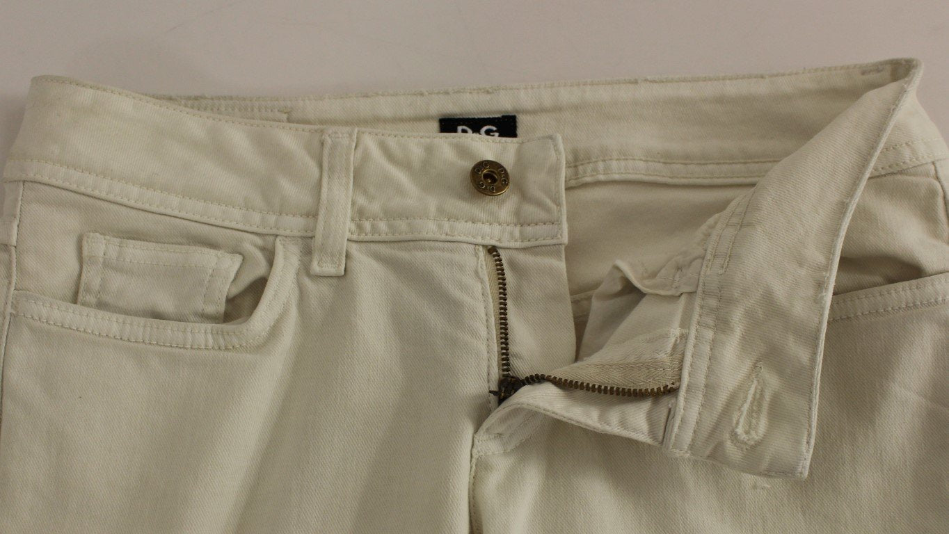 White COOL Cotton Regular Fit Jeans Pants