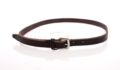 Brown Leather Logo Belt