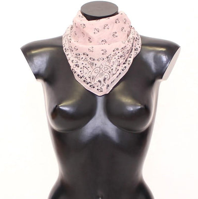 Pink Floral Pattern Cotton Scarf