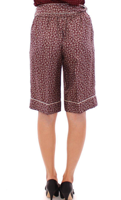 Red PAJAMA silk shorts